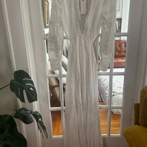 LoveShackFancy Elegant White Backless Dress - Picture 7 of 16